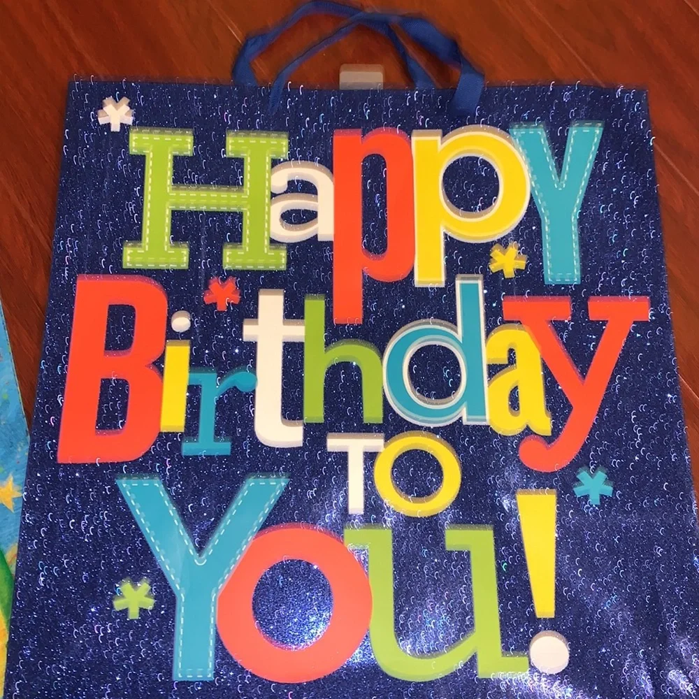 2 viola&1 hallmark large birthday gift bags